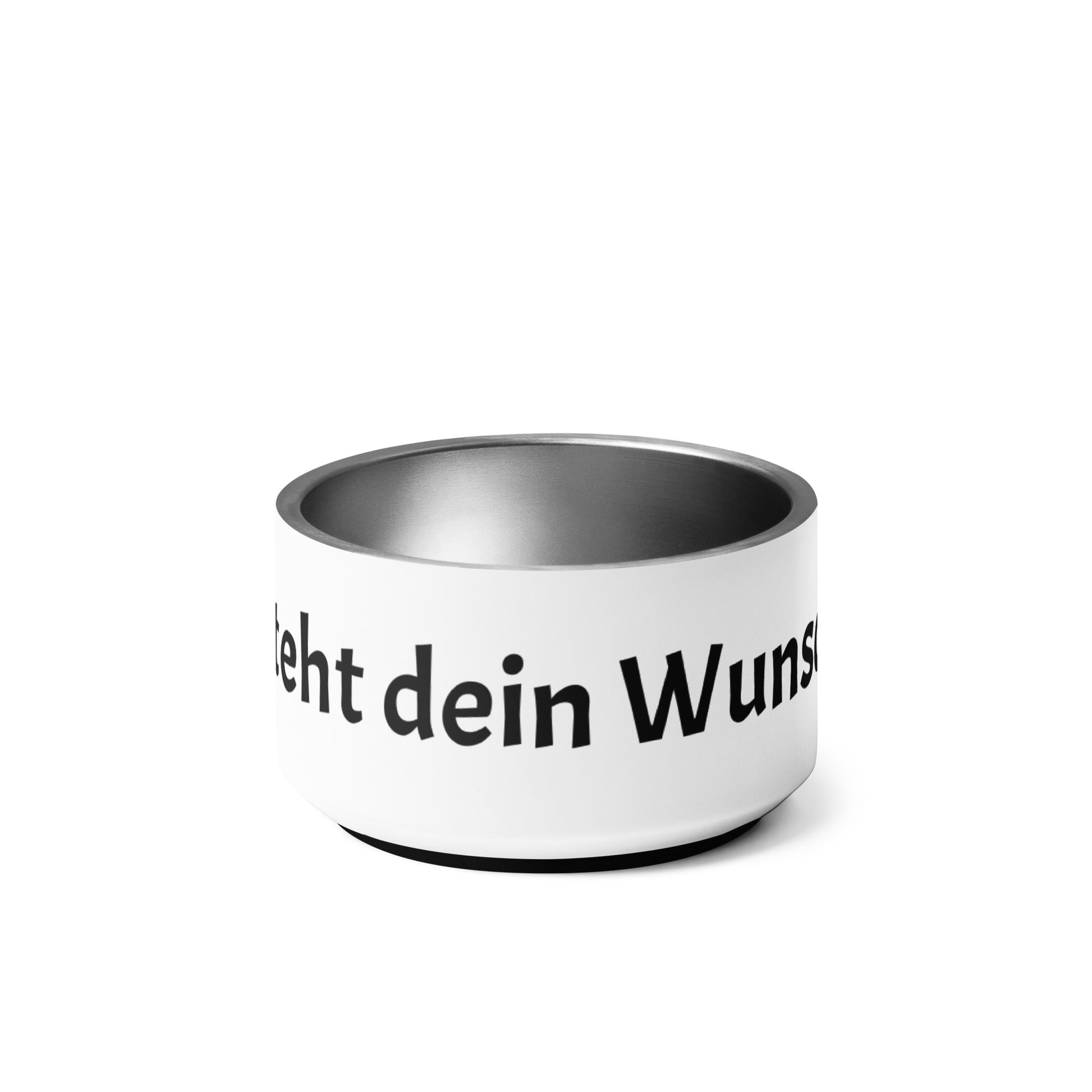 Personalisierter Hundenapf aus Edelstahl mit individuellem Spruch