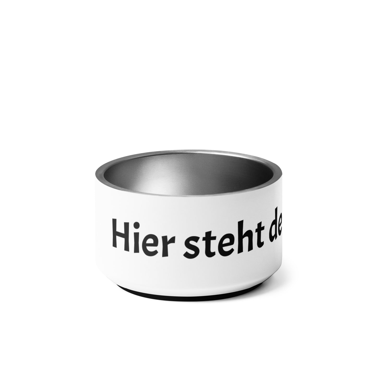 Personalisierter Hundenapf aus Edelstahl mit individuellem Spruch