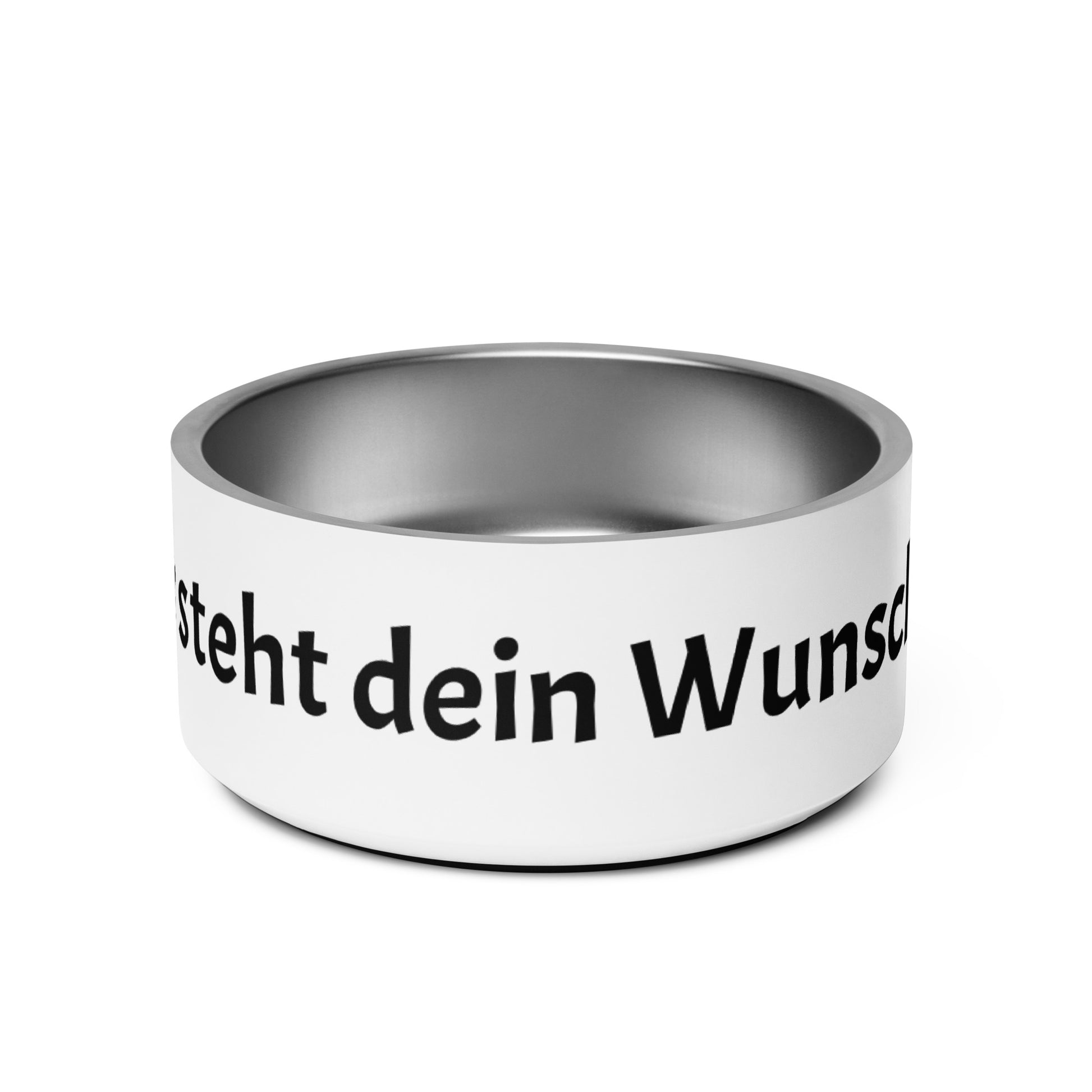 Personalisierter Hundenapf aus Edelstahl mit individuellem Spruch
