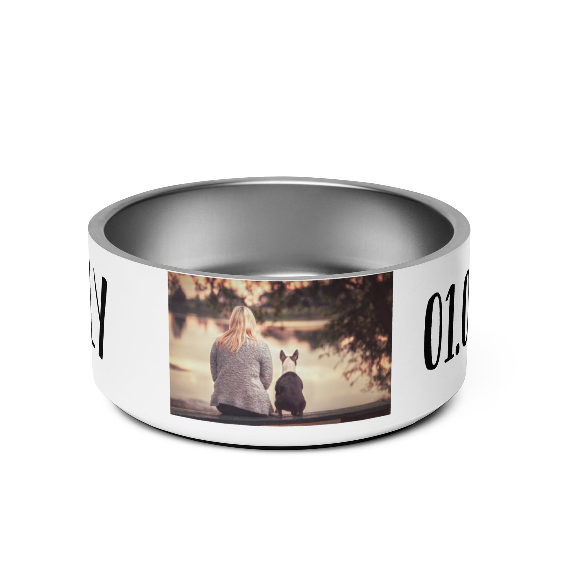 Personalisierter Hundenapf aus Edelstahl mit Foto und Namen