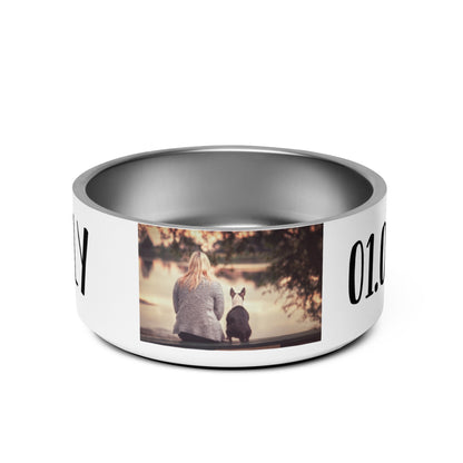 Personalisierter Hundenapf aus Edelstahl mit Foto und Namen