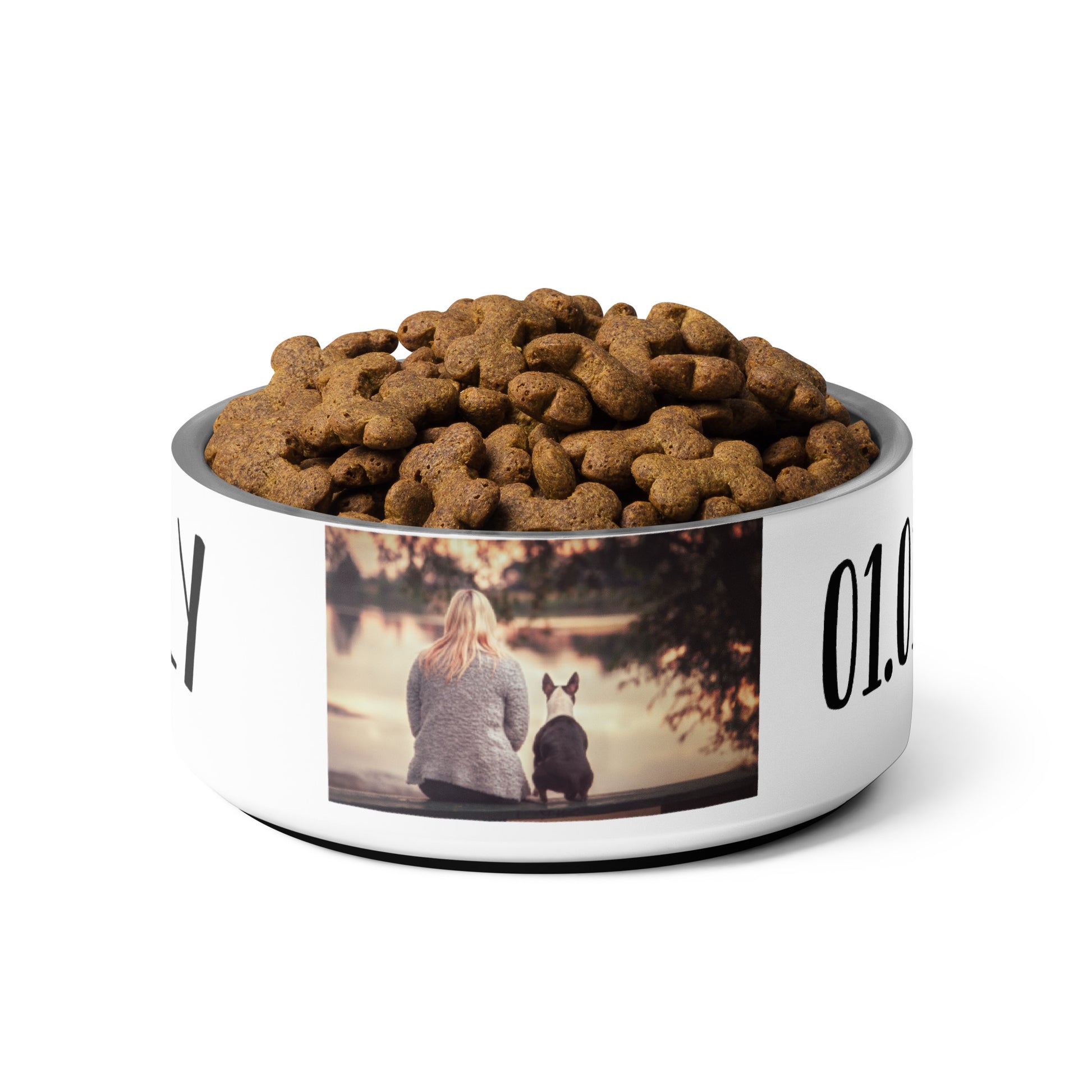 Personalisierter Hundenapf aus Edelstahl mit Foto und Namen