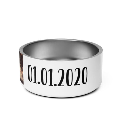 Personalisierter Hundenapf aus Edelstahl mit Foto und Namen