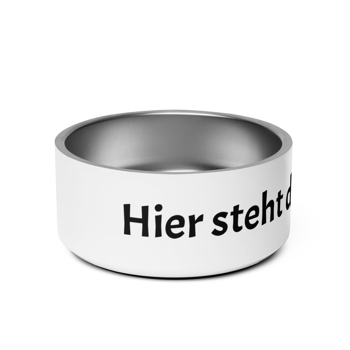 Personalisierter Hundenapf aus Edelstahl mit individuellem Spruch